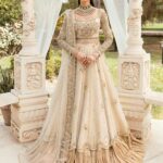 Ivory Goldwork Bridal Pishwas Lehenga