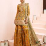 Mustard Zardozi Garara Ensemble