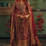 Maroon Zardozi Bridal Lehnga Ensemble