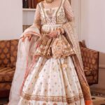 Gulraiz – Organza Peplum Lehnga Bridal Ensemble