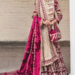 Mursel – Burgundy Raw Silk Gharara Bridal Set