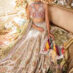 Noor Ivory & Coral Bridal Lehenga Set