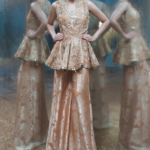 Bronze Tinzenite Wrap Peplum Ensemble