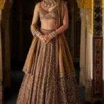 The Golden Umber Embellished Heritage Lehenga