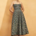 Emerald Enchanted Garden Midi Dress
