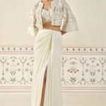 Pearl Ivory Dhoti & Embroidered Bolero Set