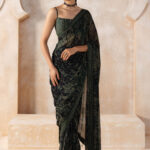Midnight Forest Enchantment Saree