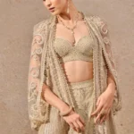 Champagne Gilded Long Cape & Palazzo Set