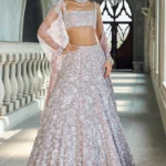 Lilac Moonlight Hand-Embellished Lehenga Set
