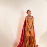 Ochre Radiance Hand-Embellished Gharara Set